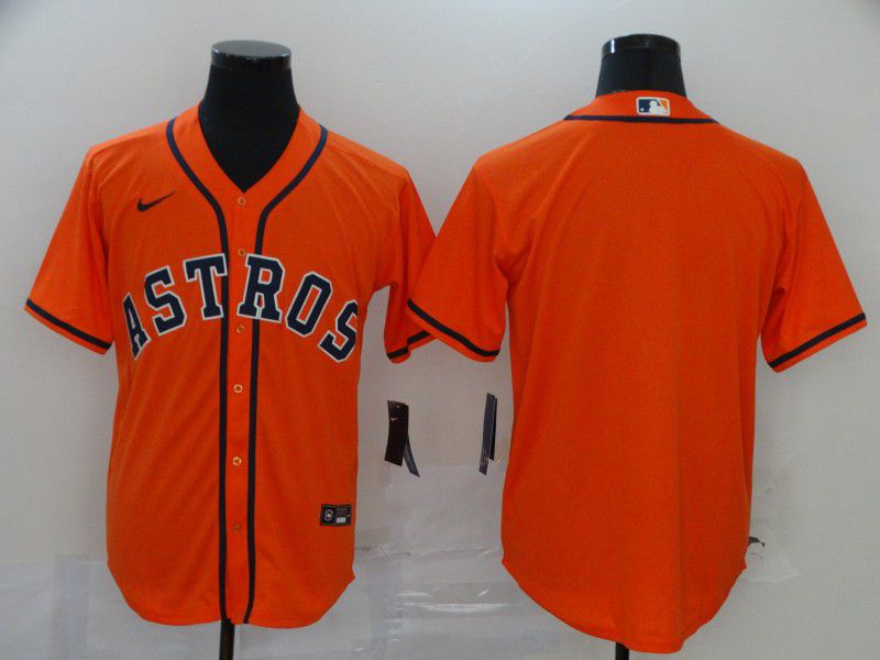 Men Houston Astros Blank Orang Nike MLB Jerseys